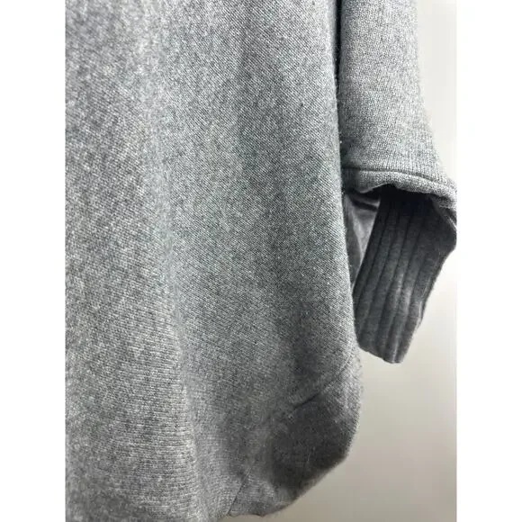Nordstrom Collection 100% Cashmere Gray Cowl Neck Poncho Sweater Oversized XS/S - Picture 13 of 14